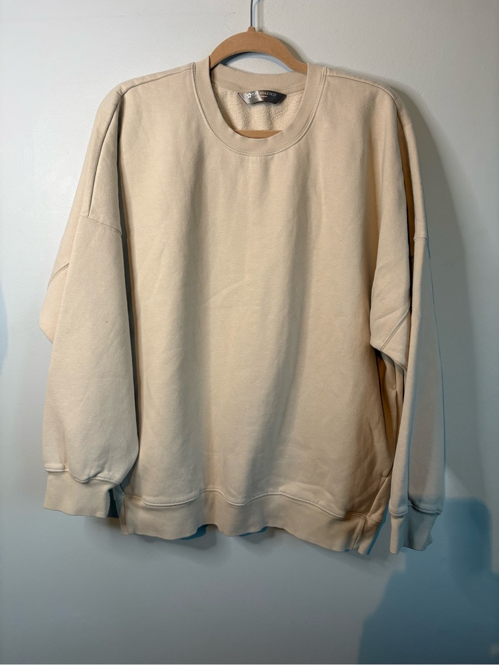 Tuff Athletics Cream Crewneck Sweatshirt with Pockets